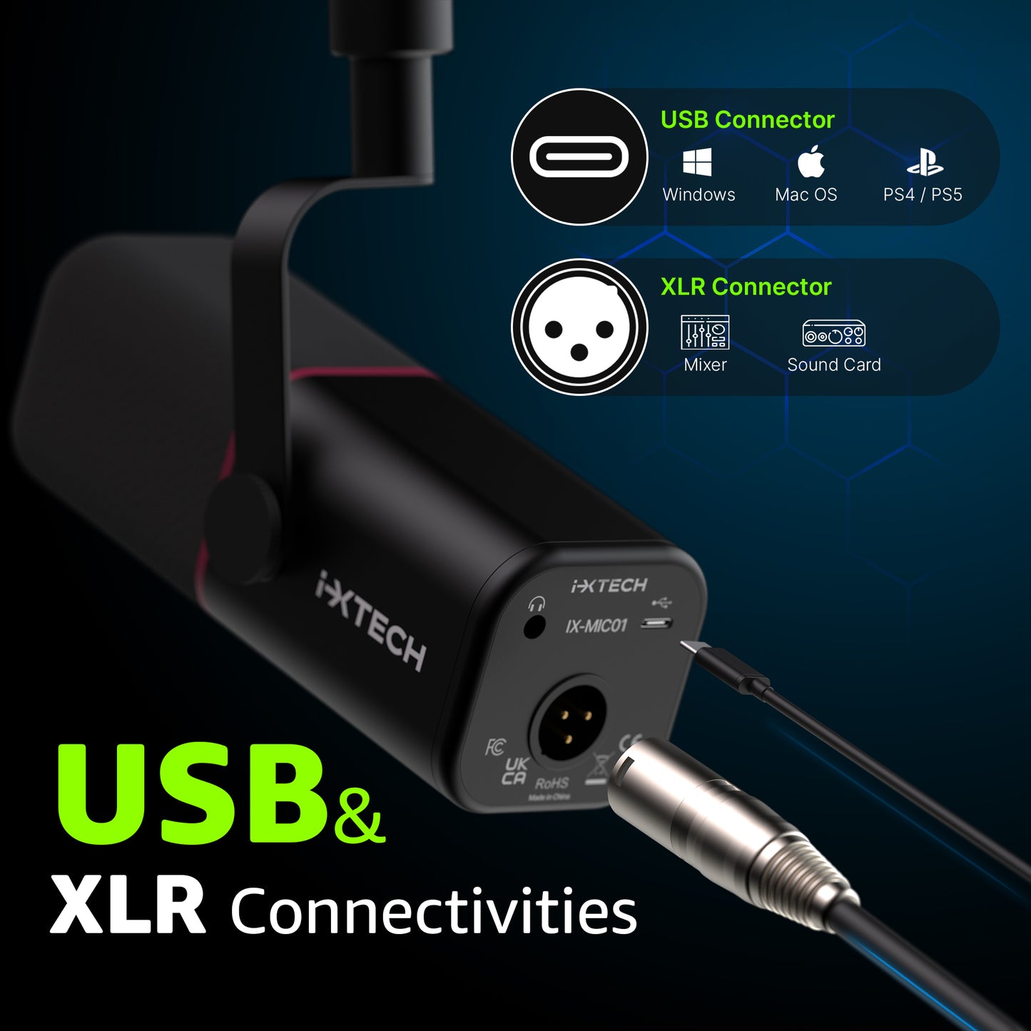 Dynamisches Mikrofon USB/XLR