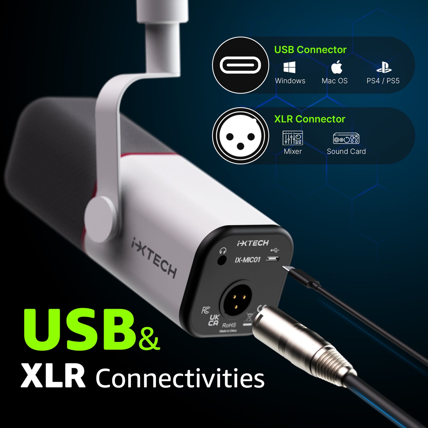Dynamisches Mikrofon USB/XLR