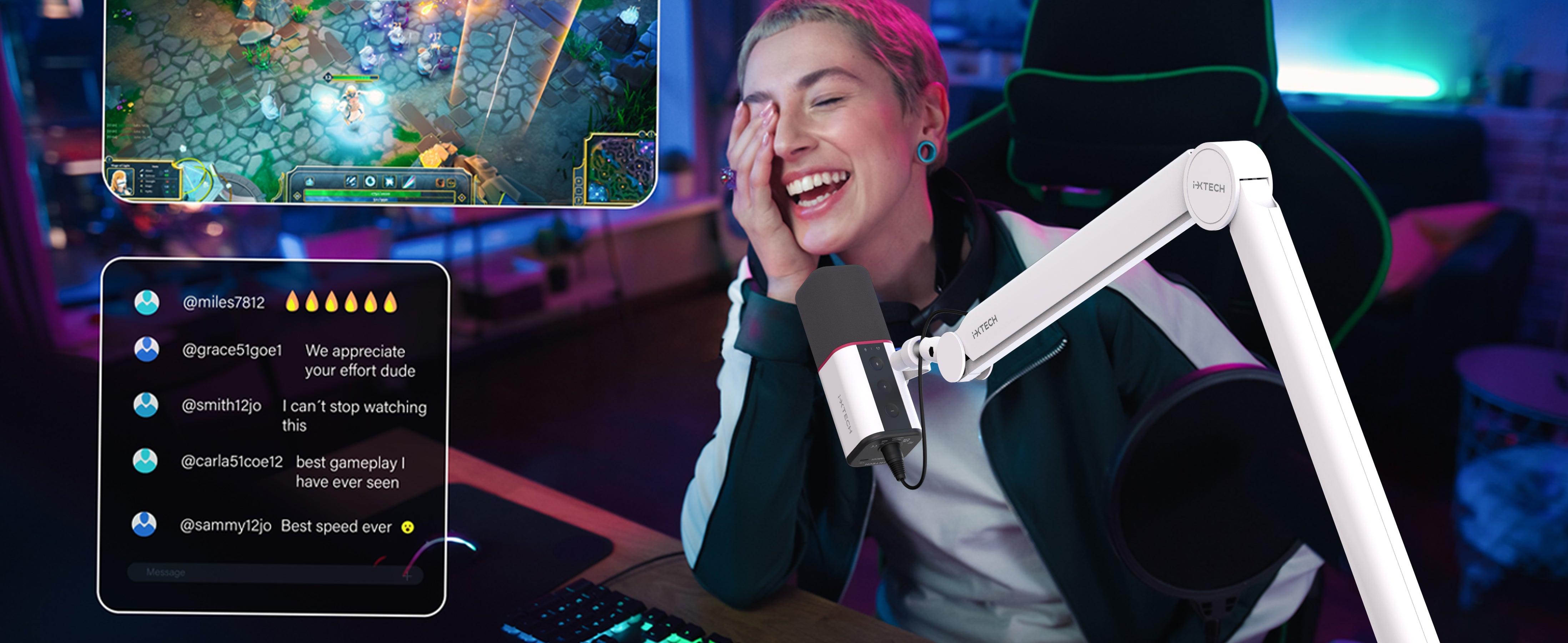 I-XTECH | IX-MIC01 Dynamic Microphone USB/XLR