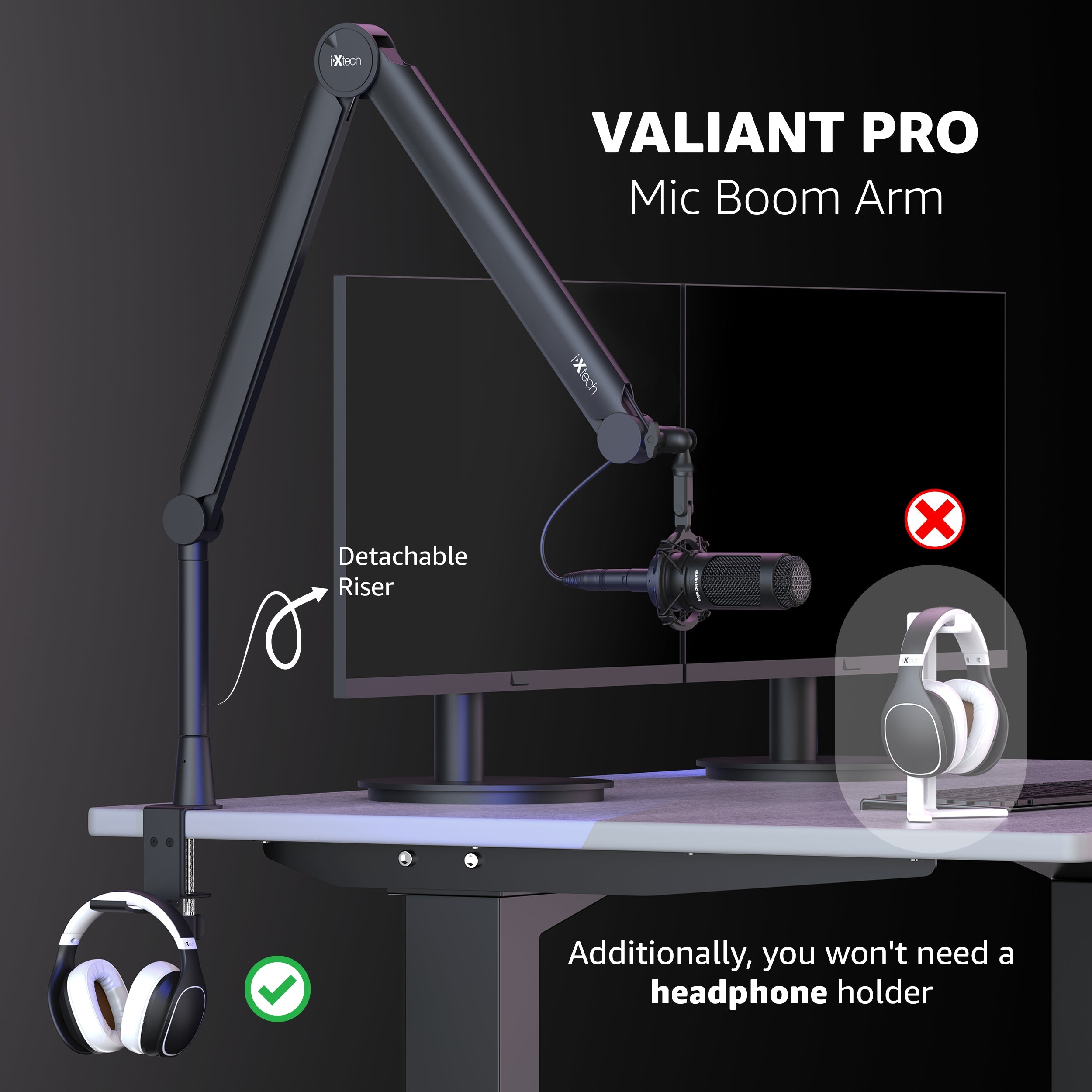 I-XTECH | Openbox Valiant - Premium Boom Arm MI03