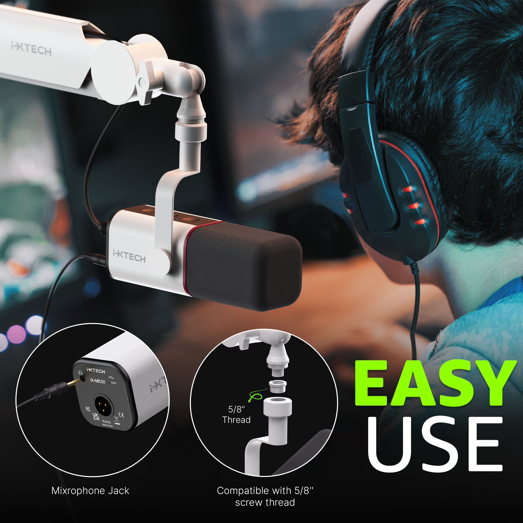 I-XTECH | IX-MIC01 Dynamic Microphone USB/XLR