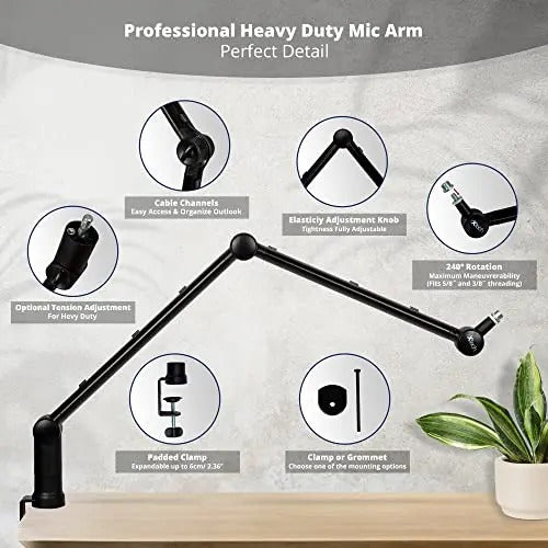 I-XTECH | OpenBox Adjustable 360° Rotatable Microphone Boom Arm